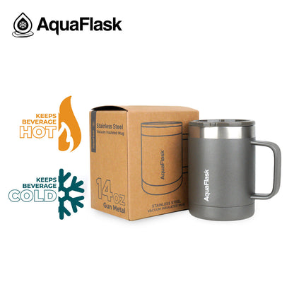 Aquaflask Thermobecher isoliert mit Deckel und Henkel 415ml (14 oz)