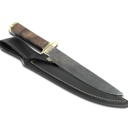 Ginza Steel Haruto-III Bowie-Messer - 9" Klinge mit Lederscheide