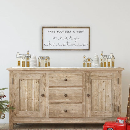 Habt eine frohe Weihnacht Holzschild