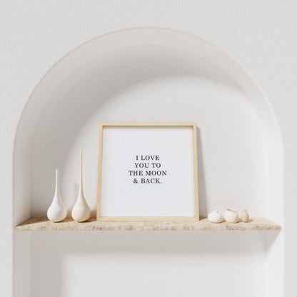 I Love You to the Moon & Back Wood Sign – Nursery Wall Art - AURABAGS SHOP
