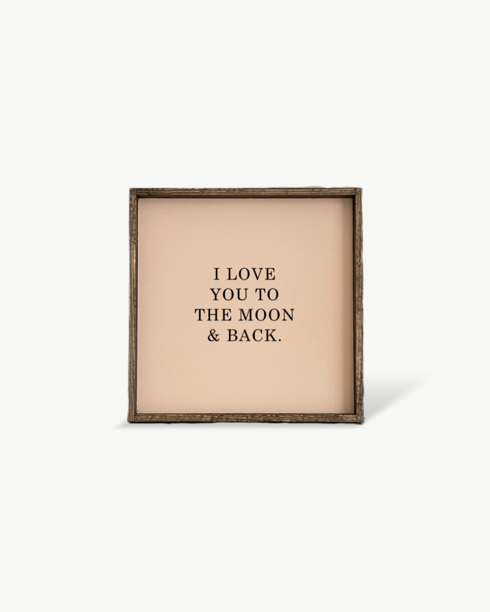 I Love You to the Moon & Back Wood Sign – Nursery Wall Art - AURABAGS SHOP
