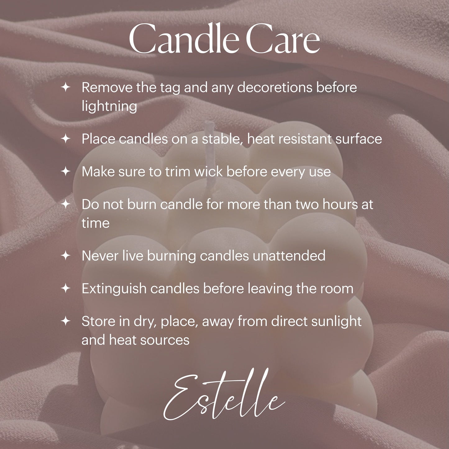 Tall Bubble Soy Pillar Candle | Minimalist Home Decor