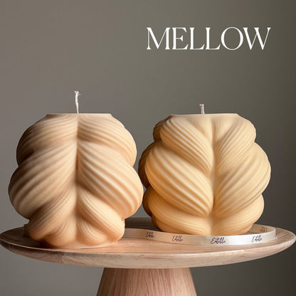 Huge Swirl Knot Candle: Unbeduftete Sojawachs-Säulenkerze, Heimdekoration