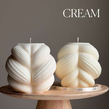 Huge Swirl Knot Candle: Unbeduftete Sojawachs-Säulenkerze, Heimdekoration