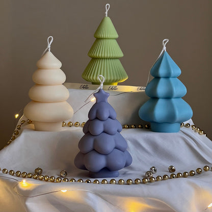 Von Hand gegossene Weihnachtsbaum-Sojakerze: Festliche Heimdekoration