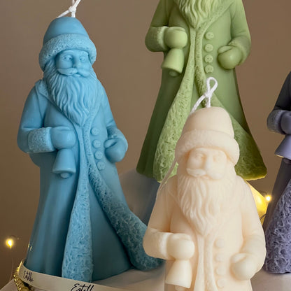 Handgemachte Weihnachtsmann-Sojakerze: Festliche Weihnachtsdekoration