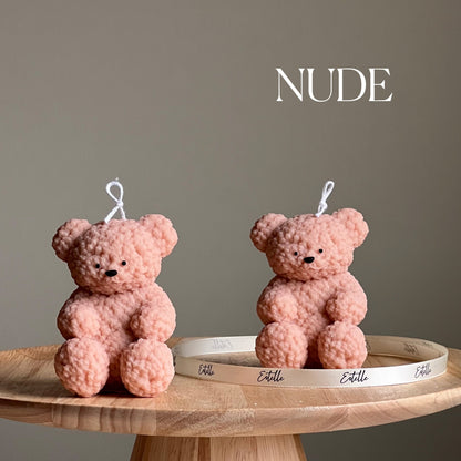 Fluffy Bear Sojawachs-Kerze | Handgemachte Heimdeko