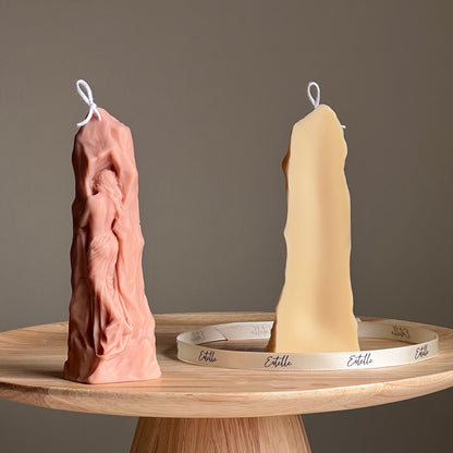 Torso Kerze | Dame in Stein Sojawachs-Figur