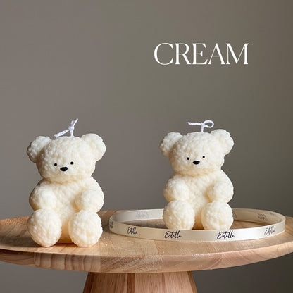Fluffy Bear Sojawachs-Kerze | Handgemachte Heimdeko