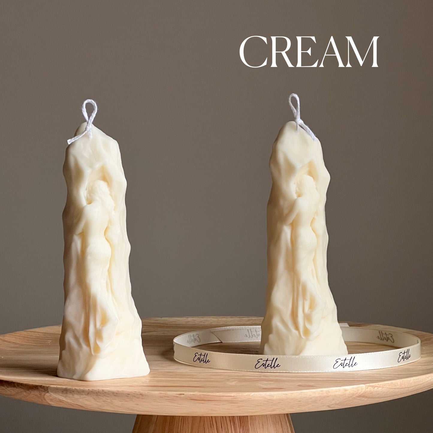 Torso Kerze | Dame in Stein Sojawachs-Figur