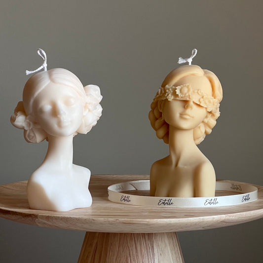 Handgemachte Blinded Lady Sojawachskerze | Weibliche Torso Kerze