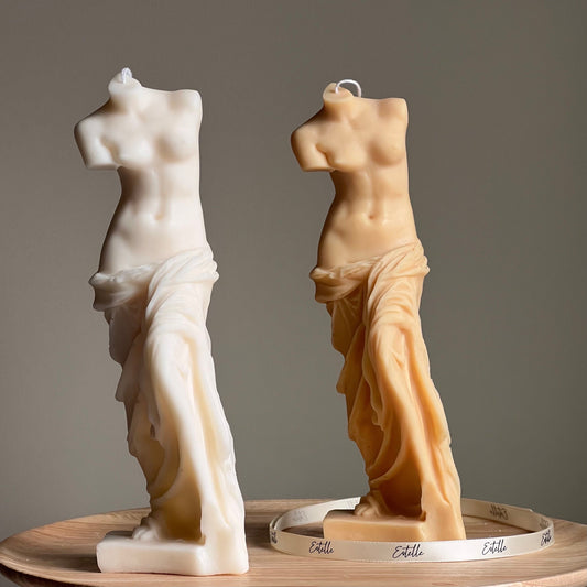Venus Sojawachskerze | Weiblicher Torso, handgemachte Dekoration