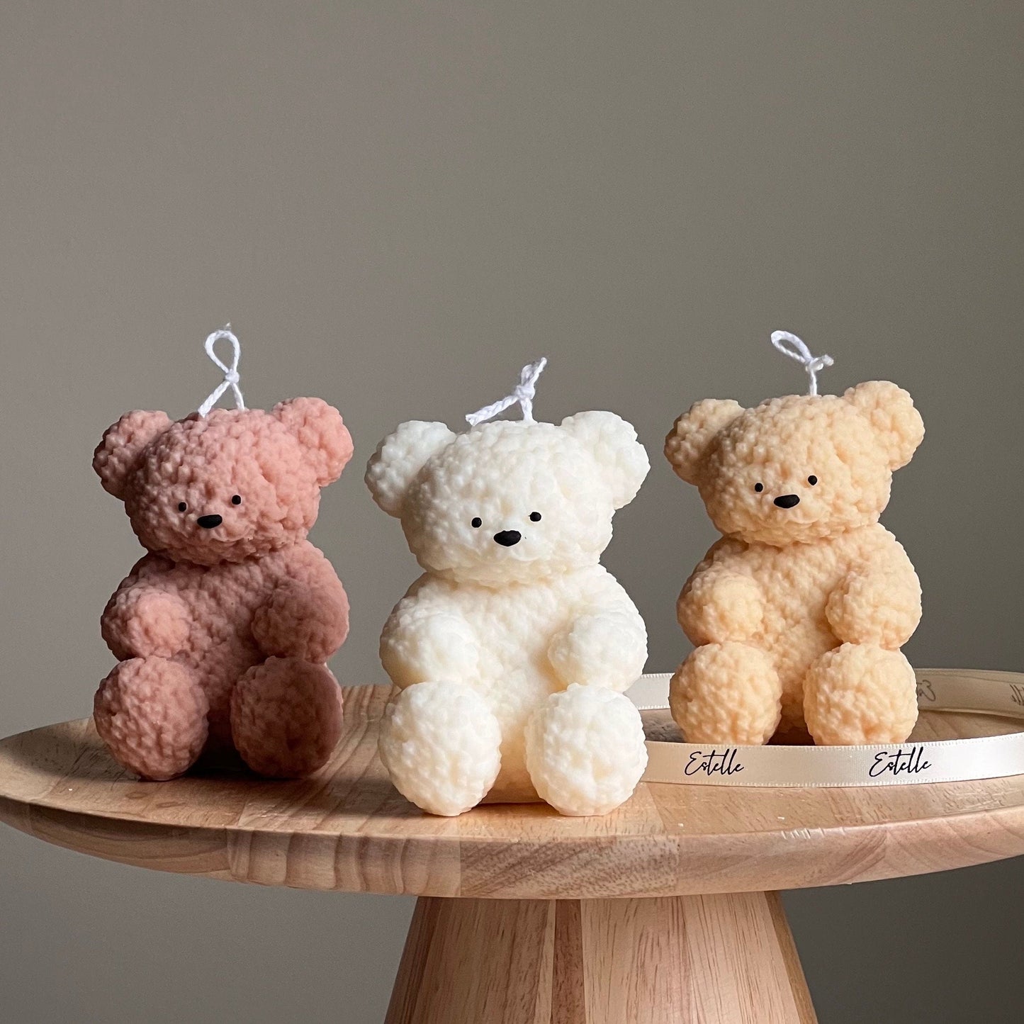 Fluffy Bear Sojawachs-Kerze | Handgemachte Heimdeko