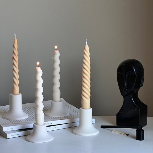 Runder Kerzenständer aus Jesmonit: Minimalistische Tischdekoration