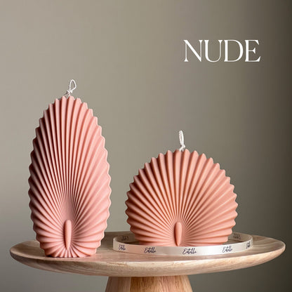 Muschelkerzen-Duo: Dekorative Sojawachs-Muschelkerzen