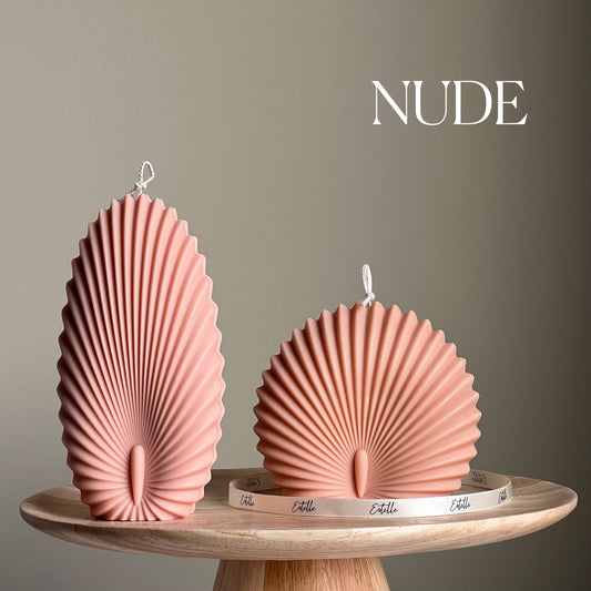 Muschelkerzen-Duo: Dekorative Sojawachs-Muschelkerzen