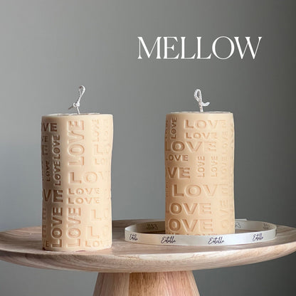 Love Sojasäulenkerze | Individueller Duft & Farbe, Heimdekor