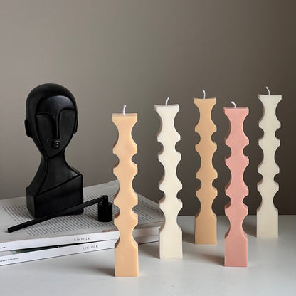 Greko Geometric Sojawachs Kerze: Dekorative Säulenkerze