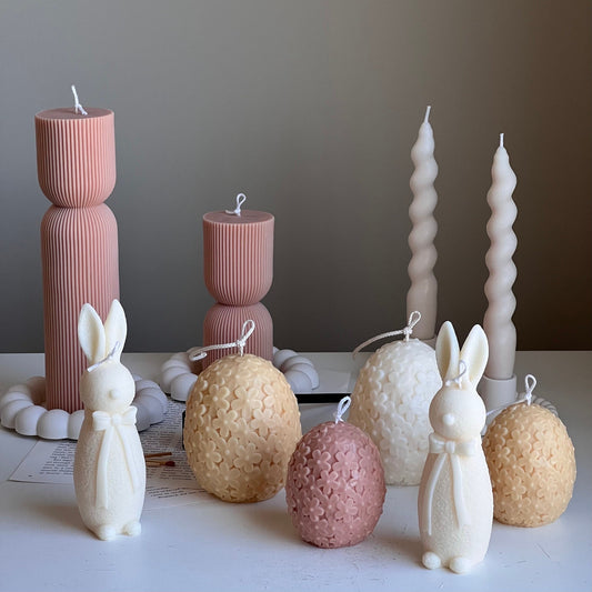 Handgemachte Osterhasen-Sojakerze: Frühlingshafte Heimdekoration