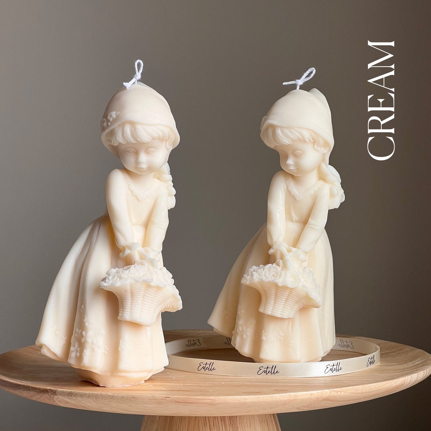 Mädchen Skulptur Sojakerze | Geschenk zur Heimdekoration