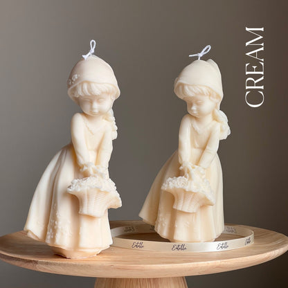 Mädchen Skulptur Sojakerze | Geschenk zur Heimdekoration