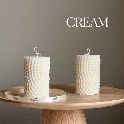 Geometrische Sojasäulenkerze: Minimalistische Heimdekoration