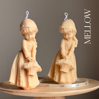 Mädchen Skulptur Sojakerze | Geschenk zur Heimdekoration
