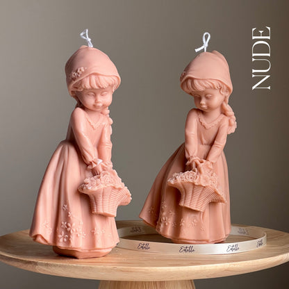 Mädchen Skulptur Sojakerze | Geschenk zur Heimdekoration