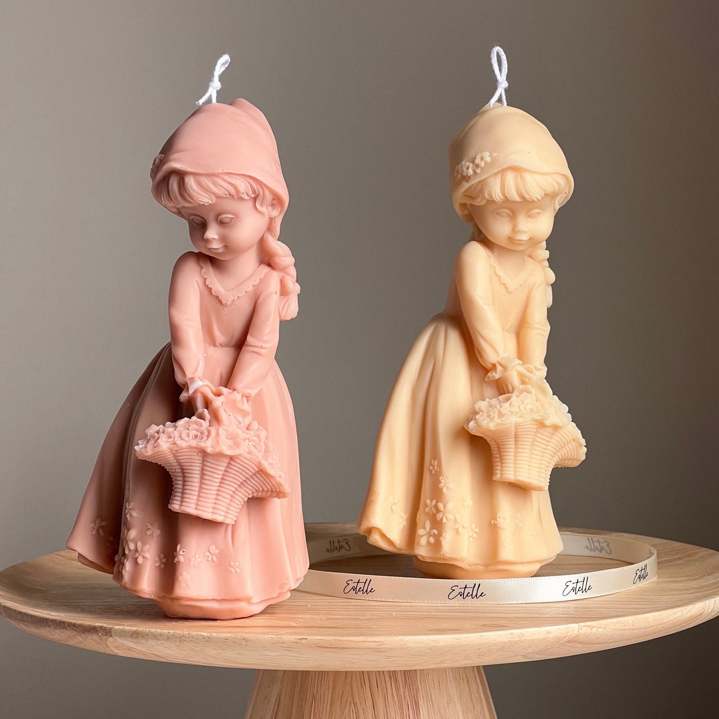 Mädchen Skulptur Sojakerze | Geschenk zur Heimdekoration
