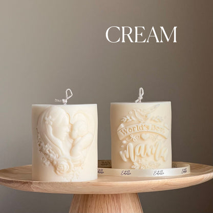 Mama Soy Wax Candle | Sculptural Vegan Pillar Candle