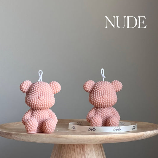Teddybär Sojawachs-Kerze | Kinderzimmer-Deko, Geschenk