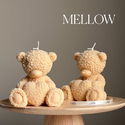 Handgemachte Teddybär-Sojawachskerze: Geschenk für die Kinderzimmerdeko