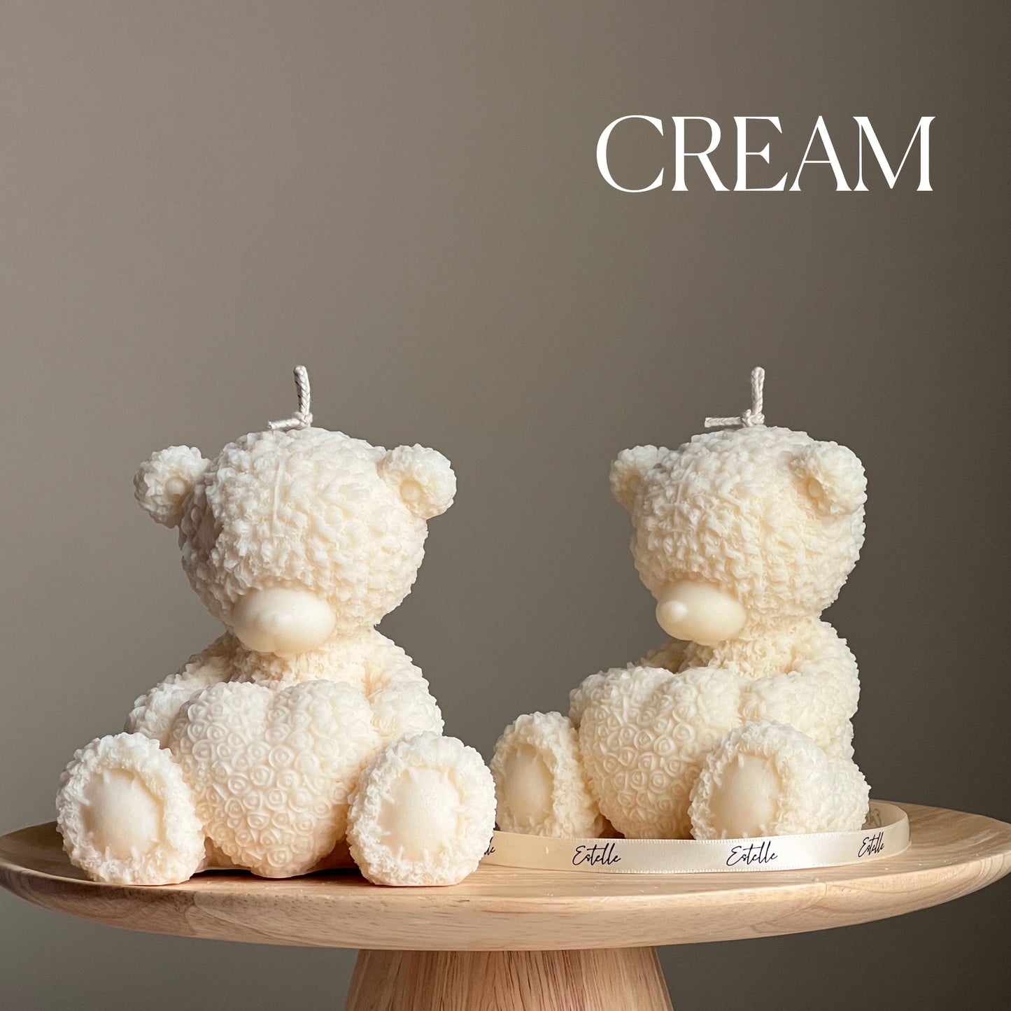 Handgemachte Teddybär-Sojawachskerze: Geschenk für die Kinderzimmerdeko