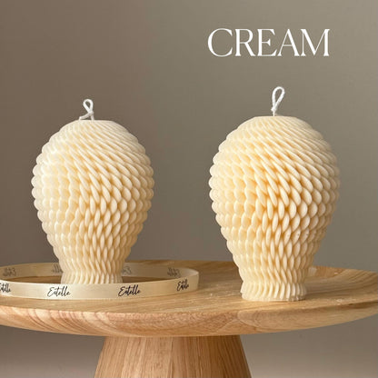 Geometrische Sojawachs-Kerze: Handgegossene Skulptur