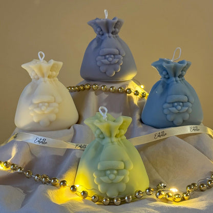 Santa Sack Sojakerze | Von Hand gegossene Weihnachtsdekoration