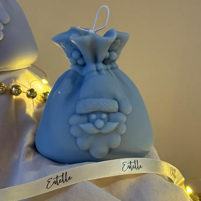 Santa Sack Sojakerze | Von Hand gegossene Weihnachtsdekoration