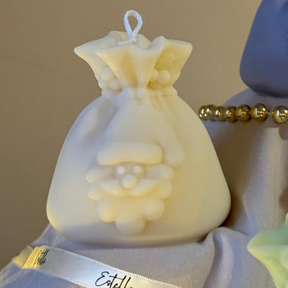 Santa Sack Sojakerze | Von Hand gegossene Weihnachtsdekoration