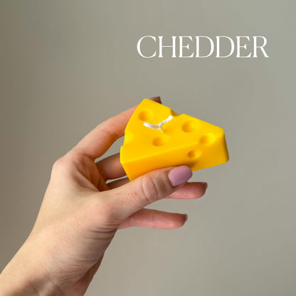 Handgemachte Käse-Sojakerze | Einzigartige Lebensmittelkerzen-Deko