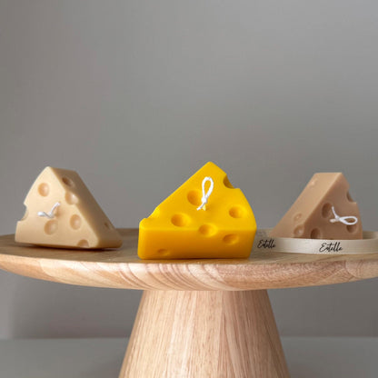 Handgemachte Käse-Sojakerze | Einzigartige Lebensmittelkerzen-Deko
