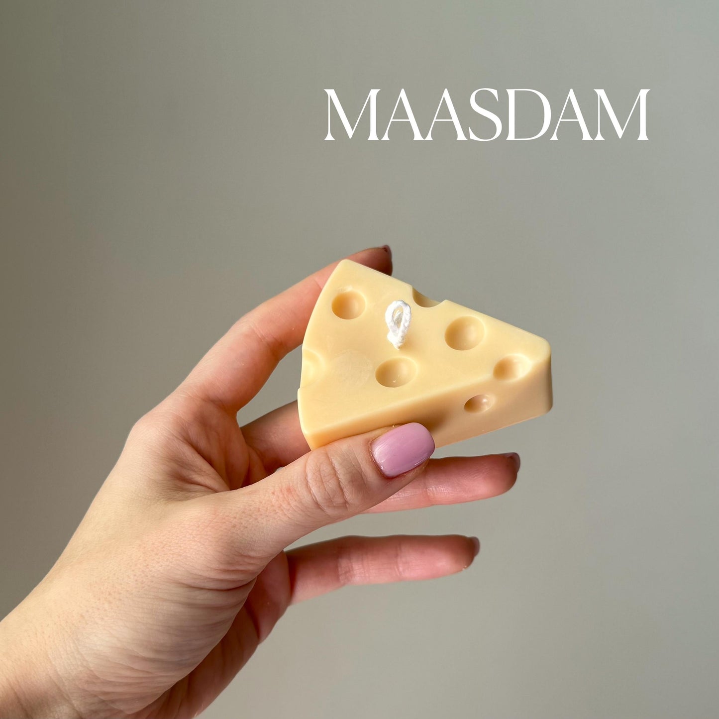 Handgemachte Käse-Sojakerze | Einzigartige Lebensmittelkerzen-Deko
