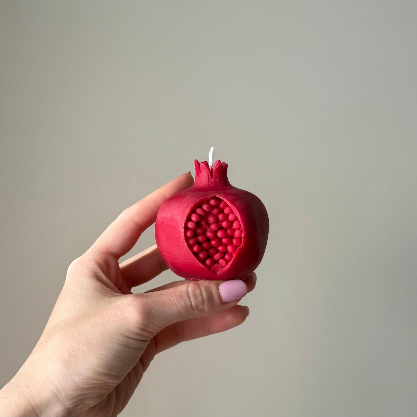 Granatapfel Sojawachskerze: Vegane minimalistische Deko
