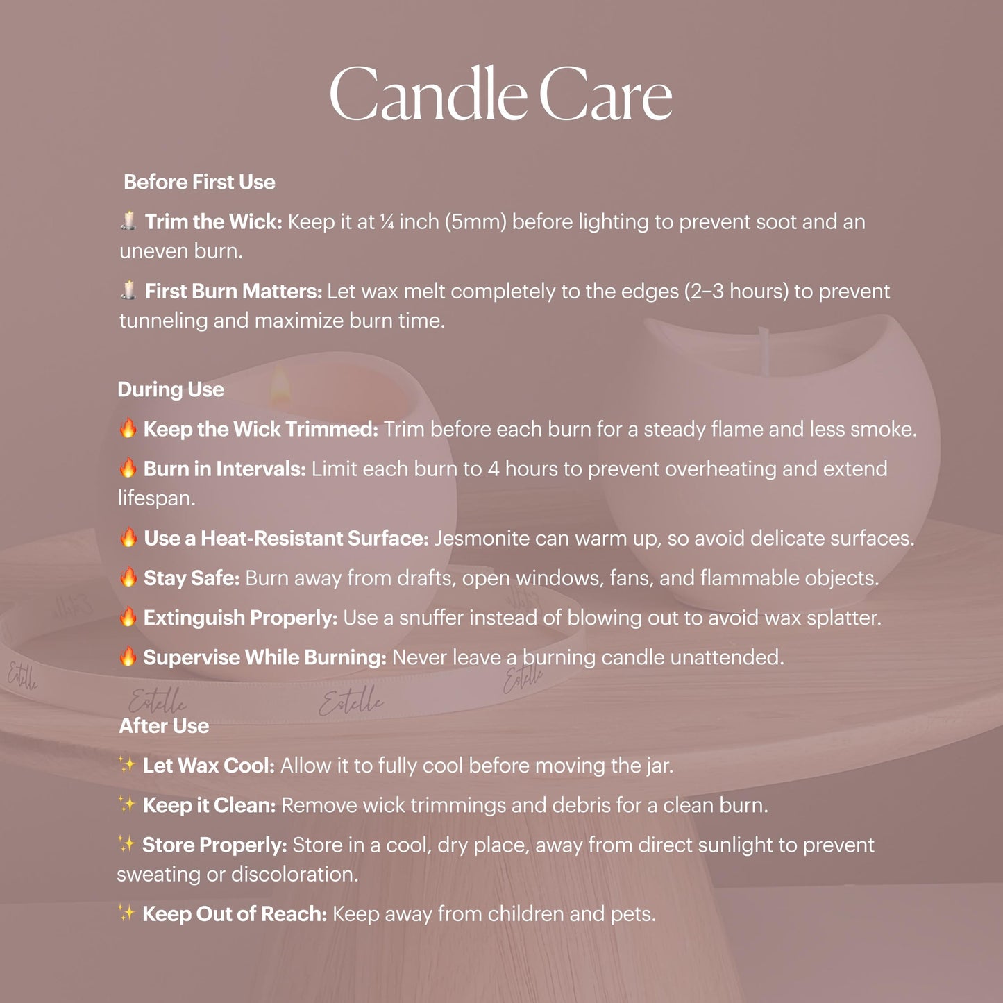 Conch Shell Soy Wax Candle | Jesmonite Container, Handmade