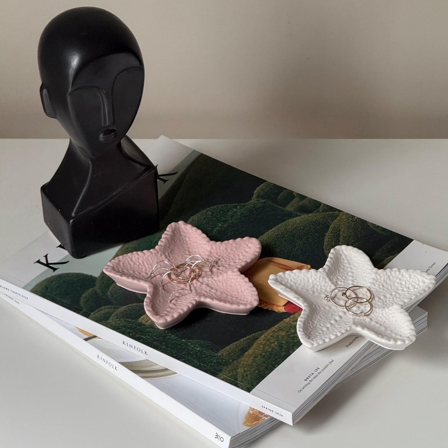 Seestern Jesmonite Schmuckschale: Skandi Deko Tablett