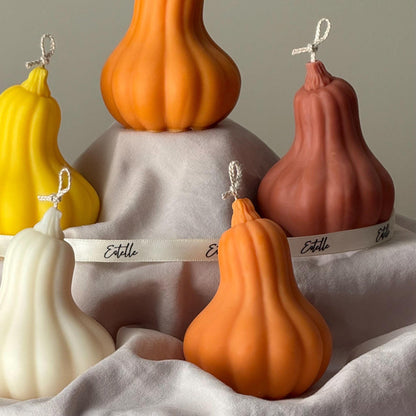 Kürbisduftende Sojawachskerze: Herbstdeko, Herbstgeschenk