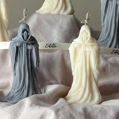 Handgemachte Geisterkerze: Gruselige Halloween-Deko, Sojawachs