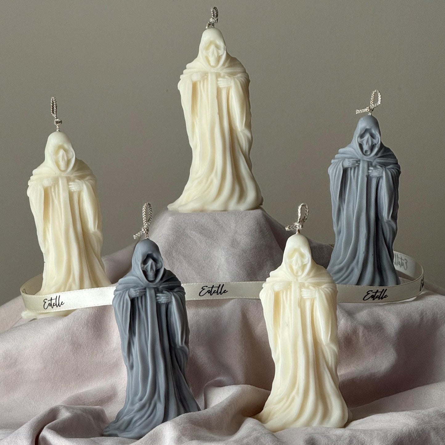 Handgemachte Geisterkerze: Gruselige Halloween-Deko, Sojawachs