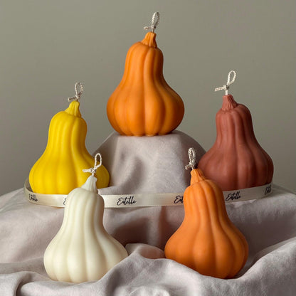Kürbisduftende Sojawachskerze: Herbstdeko, Herbstgeschenk