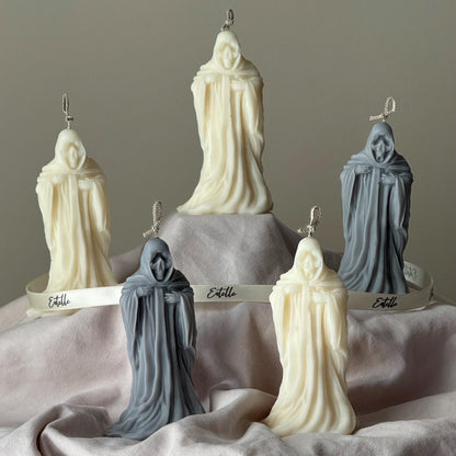 Handgemachte Geisterkerze: Gruselige Halloween-Deko, Sojawachs