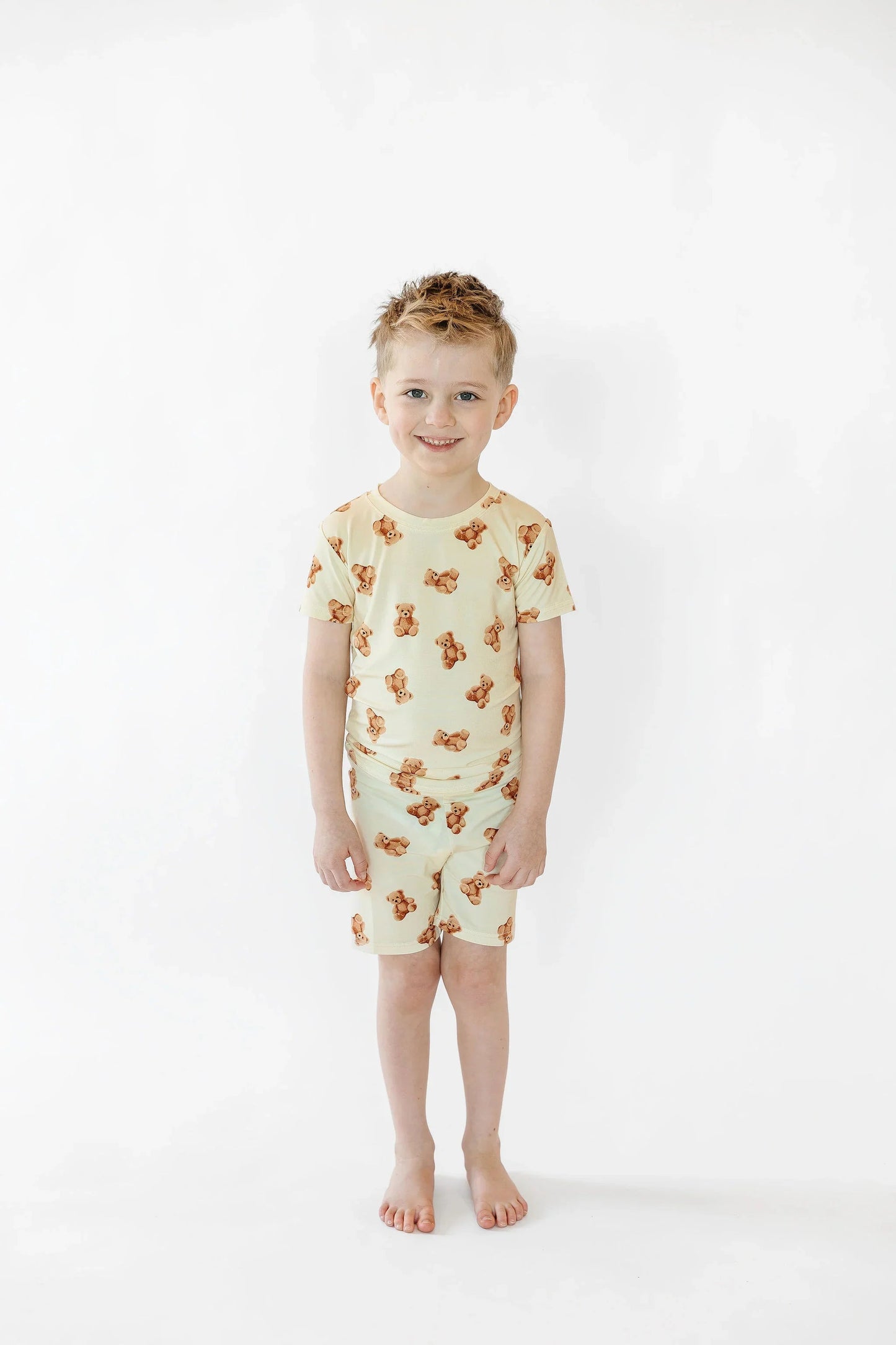 Kinder Teddybär Langarm Schlafanzug-Shirt