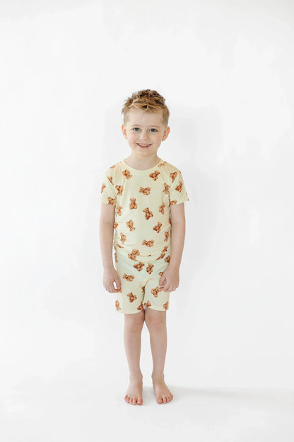 Kinder Teddybär Langarm Schlafanzug-Shirt